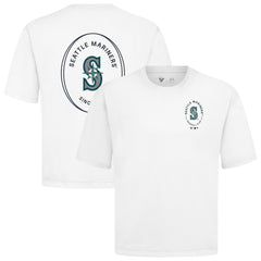 White Seattle Mariners Levelwear Register Oversized Luxe Signature Knit T-Shirt