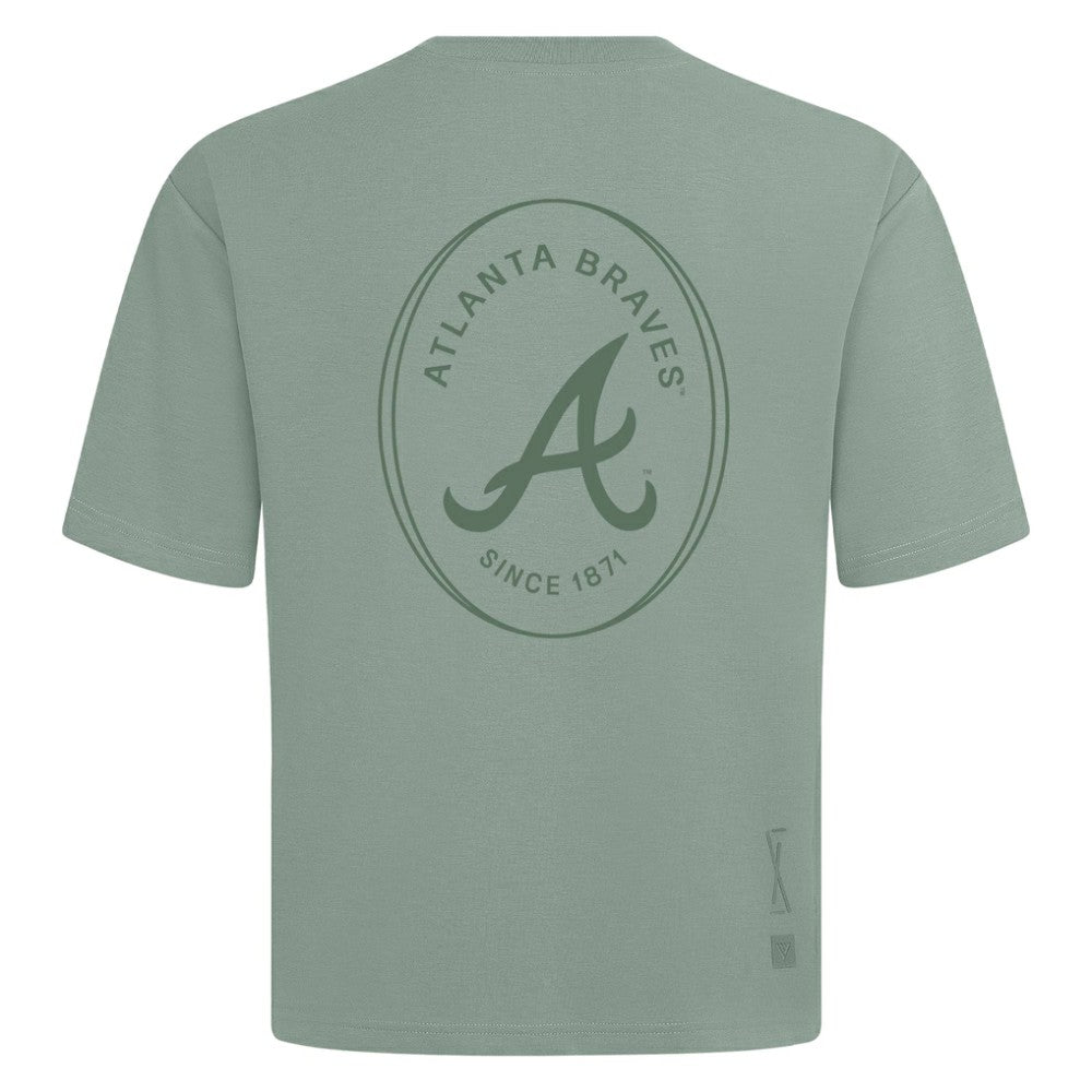 Green Atlanta Braves Levelwear Register Oversized Luxe Signature Knit T-Shirt