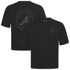 Black Atlanta Braves Levelwear Register Oversized Luxe Signature Knit T-Shirt