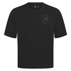 Black Atlanta Braves Levelwear Register Oversized Luxe Signature Knit T-Shirt