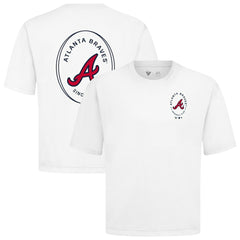 White Atlanta Braves Levelwear Register Oversized Luxe Signature Knit T-Shirt