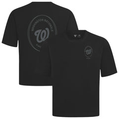 Black Washington Nationals Levelwear Register Oversized Luxe Signature Knit T-Shirt