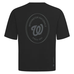Black Washington Nationals Levelwear Register Oversized Luxe Signature Knit T-Shirt