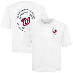 White Washington Nationals Levelwear Register Oversized Luxe Signature Knit T-Shirt