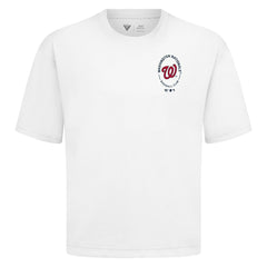 White Washington Nationals Levelwear Register Oversized Luxe Signature Knit T-Shirt