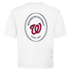 White Washington Nationals Levelwear Register Oversized Luxe Signature Knit T-Shirt