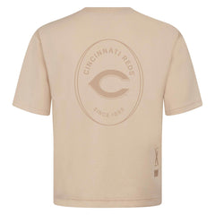 Khaki Cincinnati Reds Levelwear Register Oversized Luxe Signature Knit T-Shirt