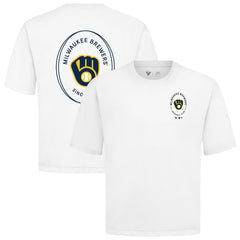 White Milwaukee Brewers Levelwear Register Oversized Luxe Signature Knit T-Shirt