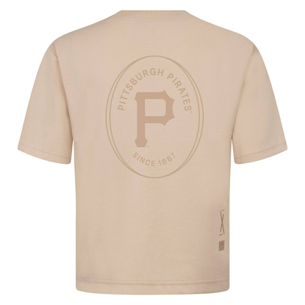 Khaki Pittsburgh Pirates Levelwear Register Oversized Luxe Signature Knit T-Shirt