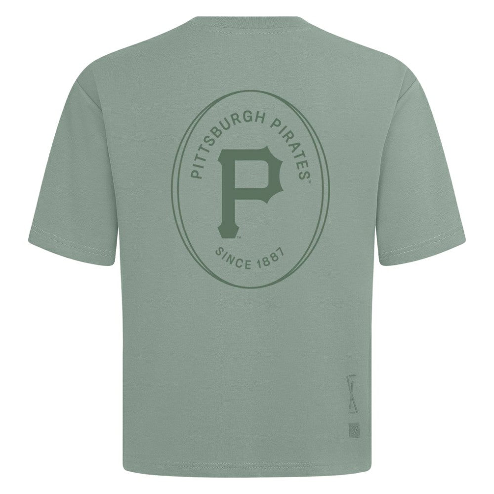 Green Pittsburgh Pirates Levelwear Register Oversized Luxe Signature Knit T-Shirt