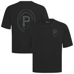 Black Pittsburgh Pirates Levelwear Register Oversized Luxe Signature Knit T-Shirt