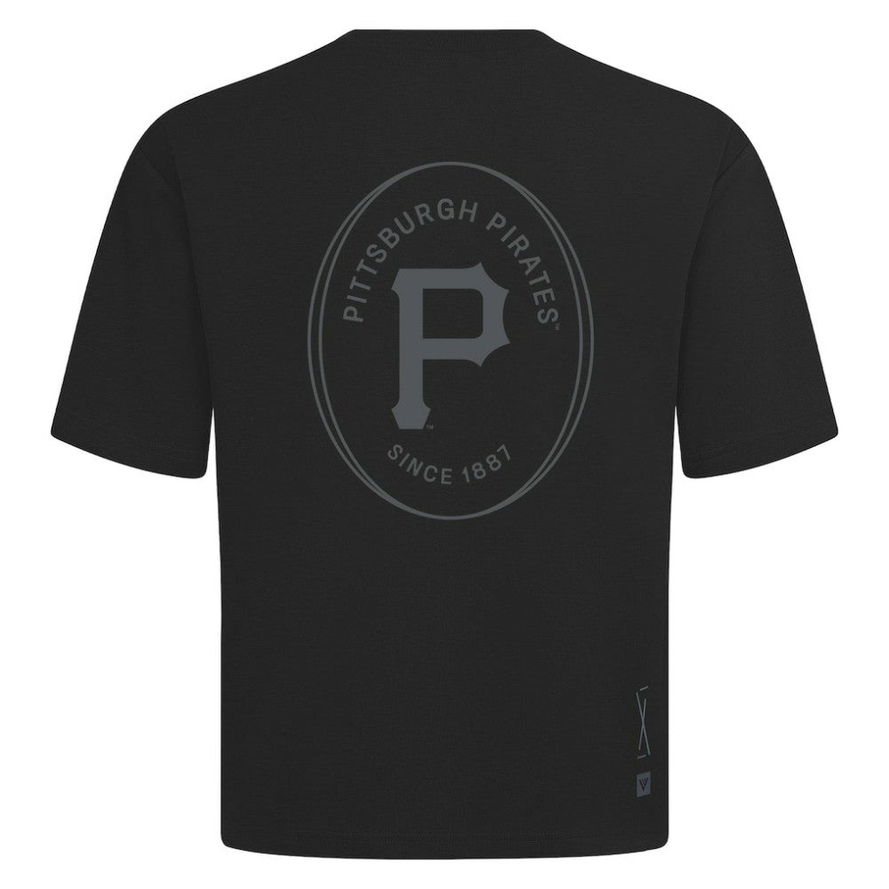 Black Pittsburgh Pirates Levelwear Register Oversized Luxe Signature Knit T-Shirt
