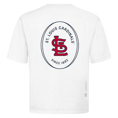 White St. Louis Cardinals Levelwear Register Oversized Luxe Signature Knit T-Shirt