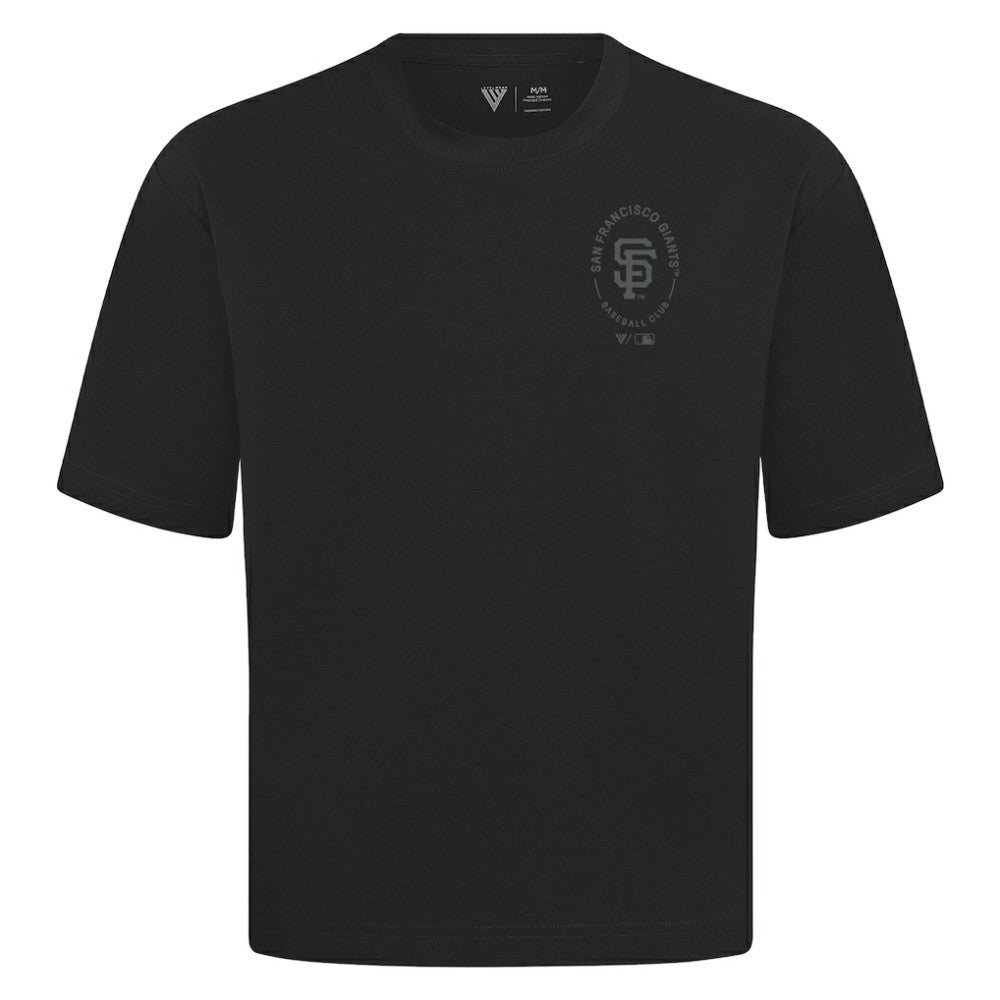 Black San Francisco Giants Levelwear Register Oversized Luxe Signature Knit T-Shirt
