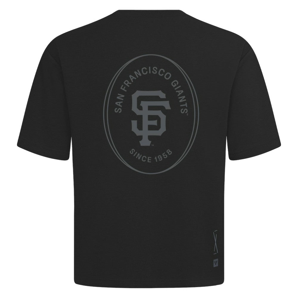 Black San Francisco Giants Levelwear Register Oversized Luxe Signature Knit T-Shirt