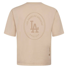 Khaki Los Angeles Dodgers Levelwear Register Oversized Luxe Signature Knit T-Shirt