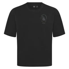 Black Los Angeles Dodgers Levelwear Register Oversized Luxe Signature Knit T-Shirt