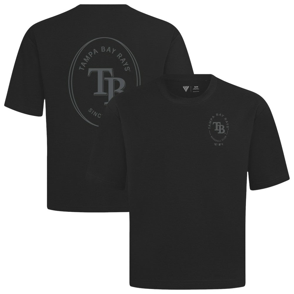 Black Tampa Bay Rays Levelwear Register Oversized Luxe Signature Knit T-Shirt