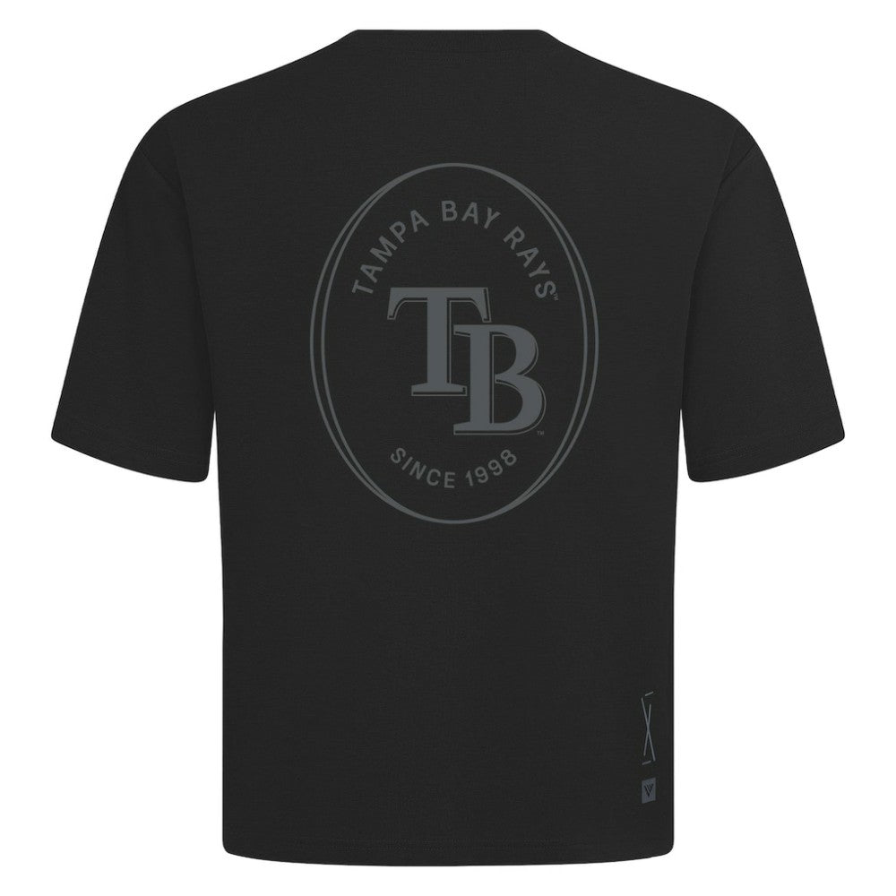 Black Tampa Bay Rays Levelwear Register Oversized Luxe Signature Knit T-Shirt