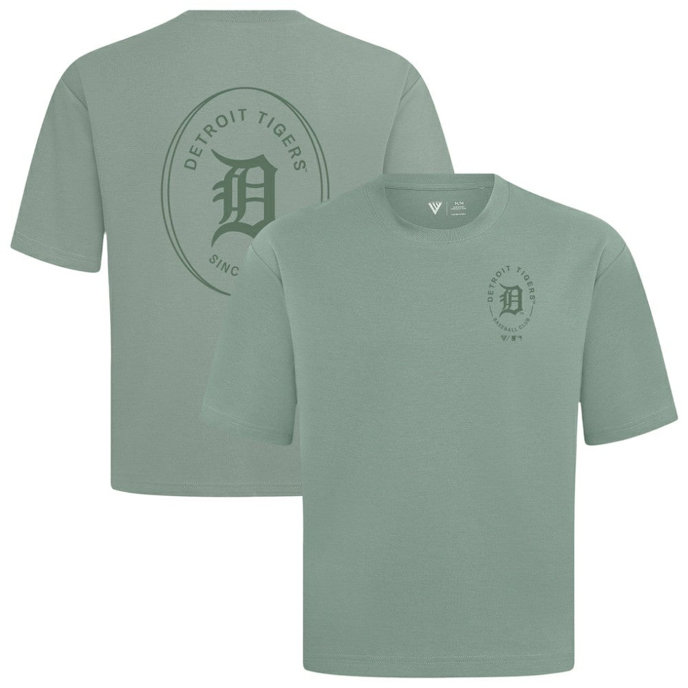 Green Detroit Tigers Levelwear Register Oversized Luxe Signature Knit T-Shirt