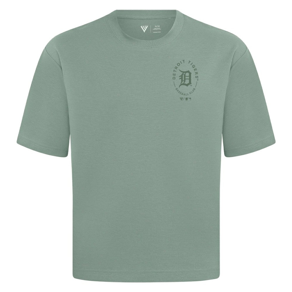 Green Detroit Tigers Levelwear Register Oversized Luxe Signature Knit T-Shirt