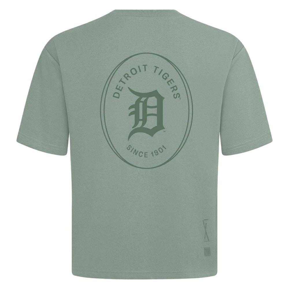 Green Detroit Tigers Levelwear Register Oversized Luxe Signature Knit T-Shirt