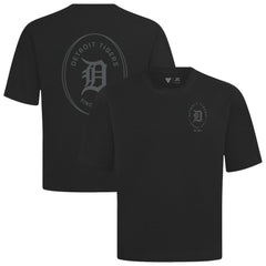 Black Detroit Tigers Levelwear Register Oversized Luxe Signature Knit T-Shirt