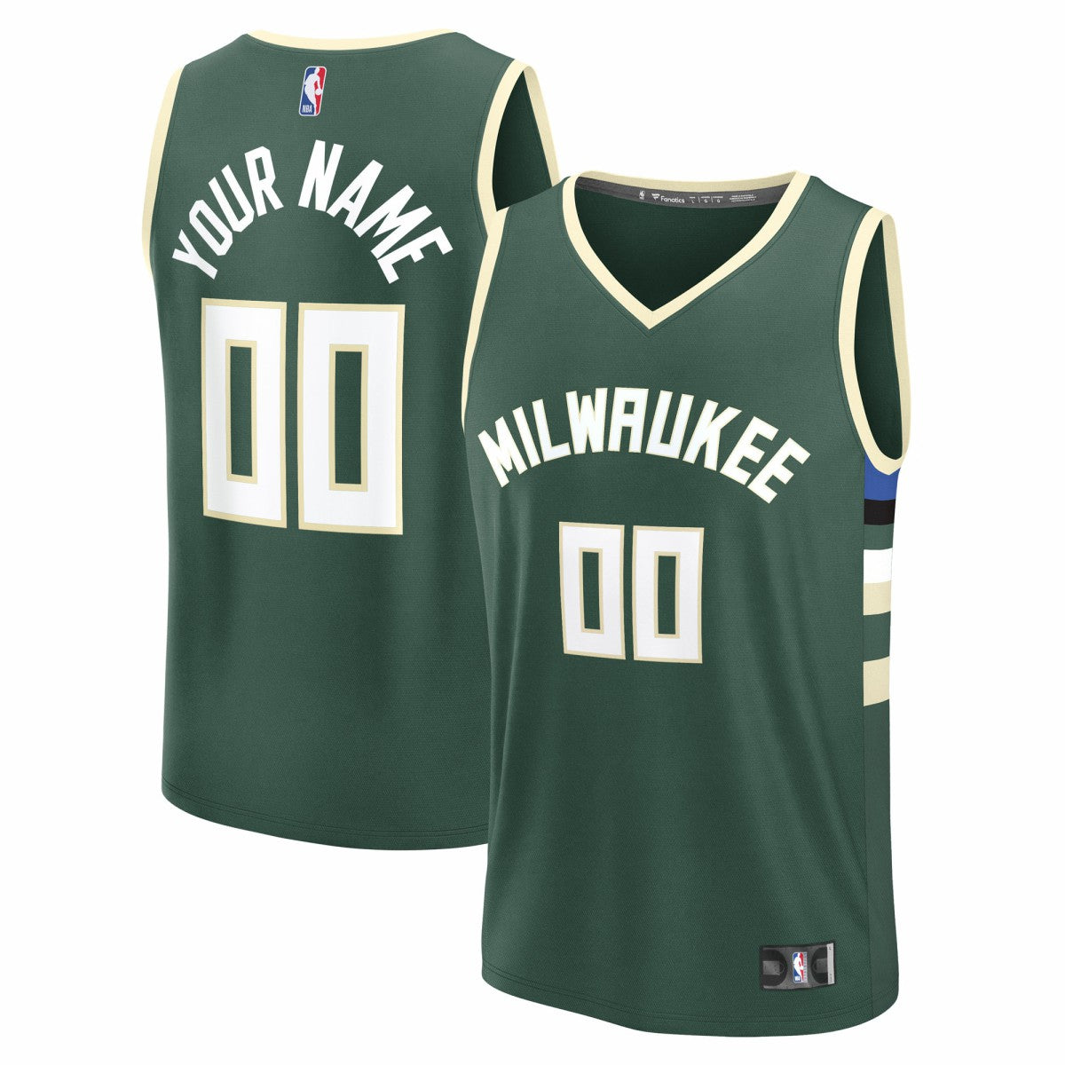 Fanatics Milwaukee Bucks Fast Break Custom Jersey