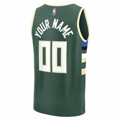 Fanatics Milwaukee Bucks Fast Break Custom Jersey