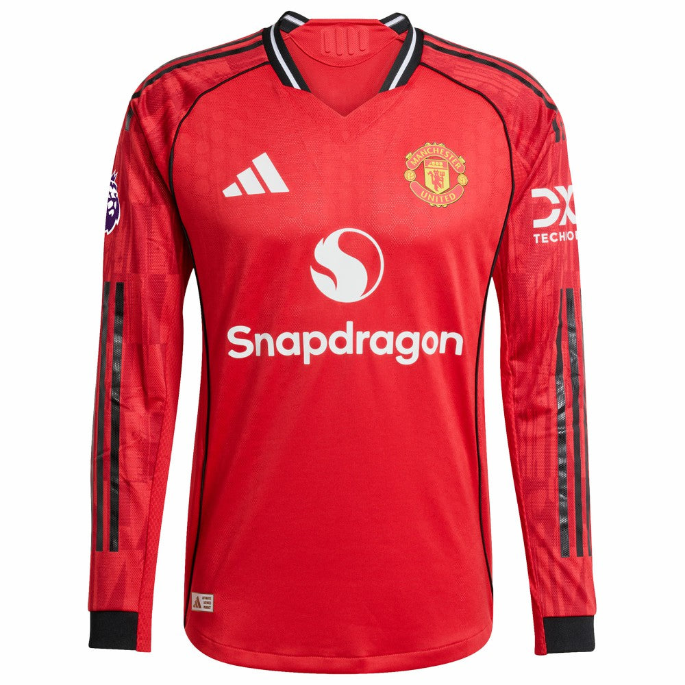 Manchester United Home 2025/26 Player Long Sleeve Jersey