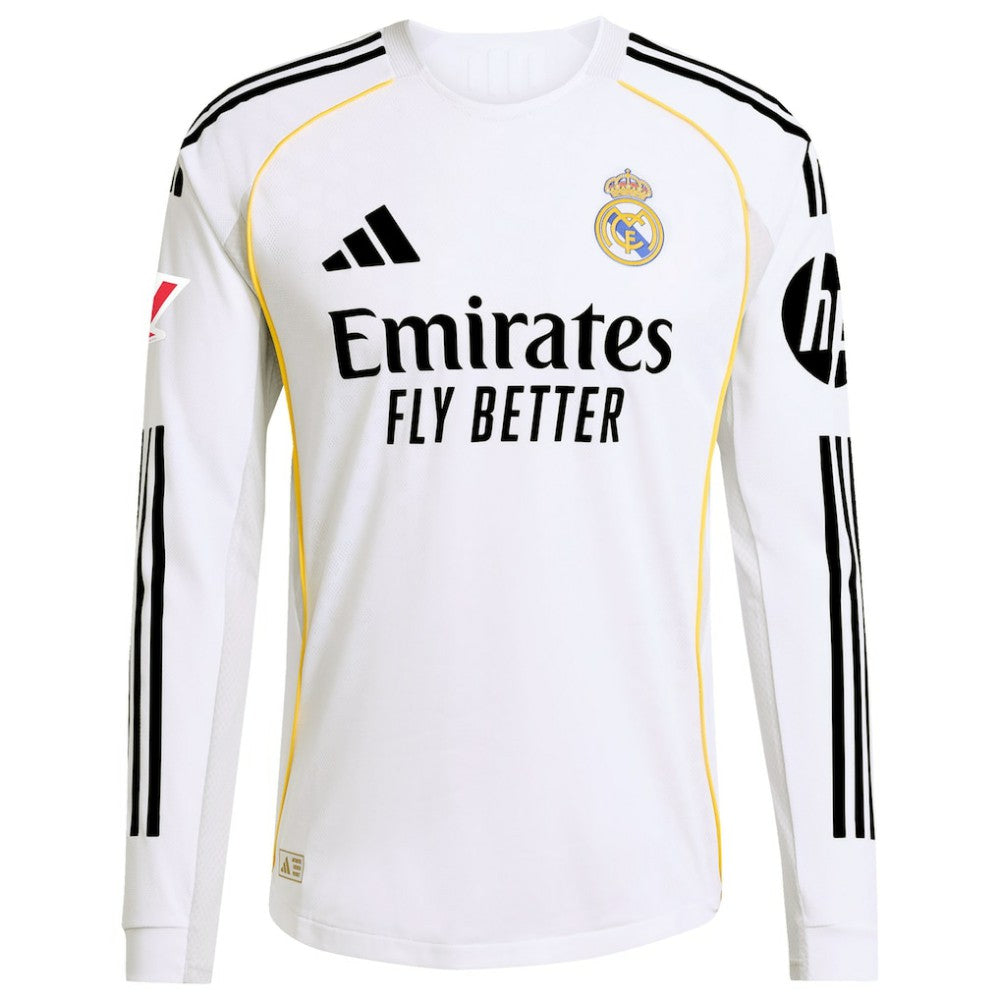 Real Madrid 2025/26 Home Long Sleeve Jersey