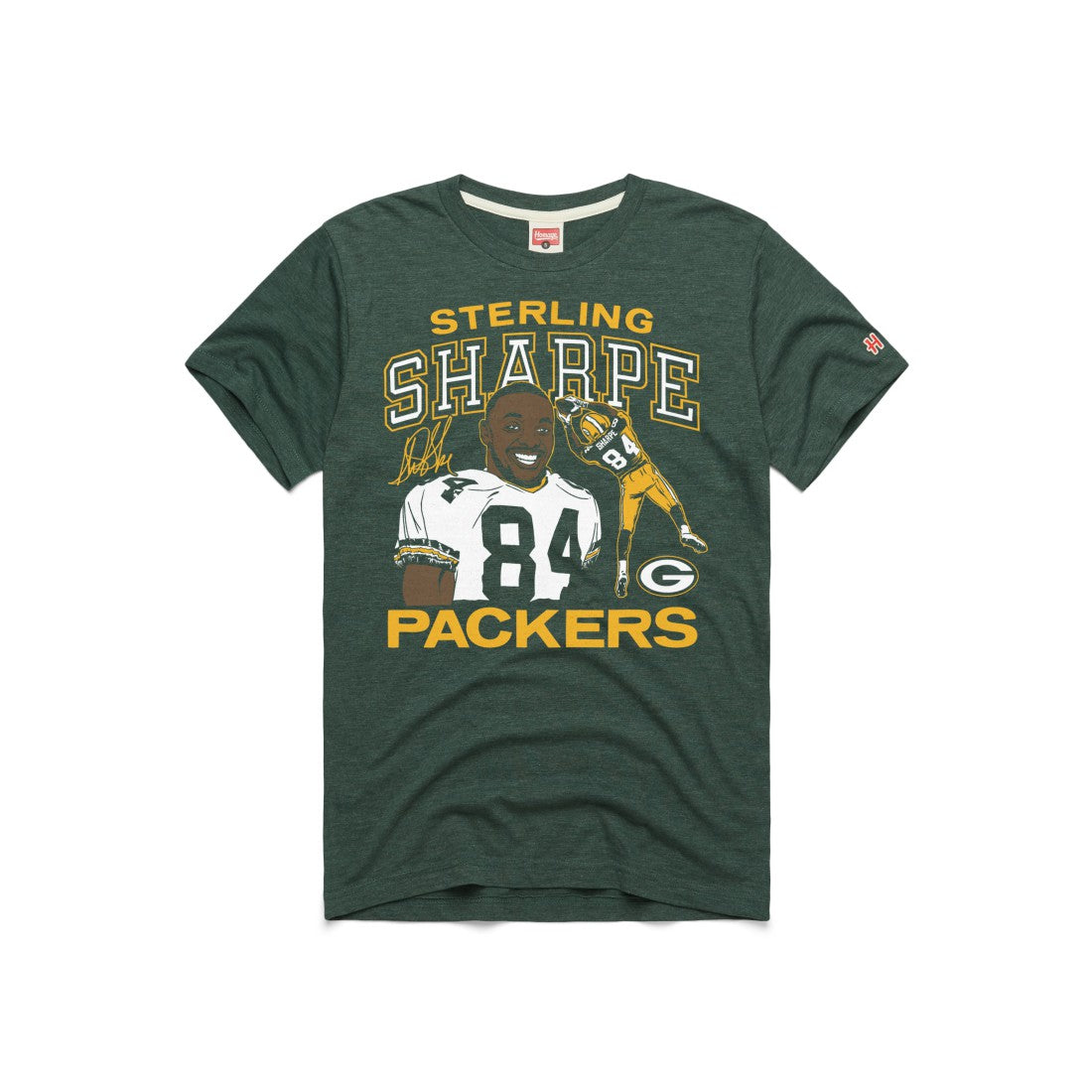 Sterling Sharpe  Homage Unisex HOF Player Graphic Tri-Blend T-Shirt - Green Bay Packers T-shirts