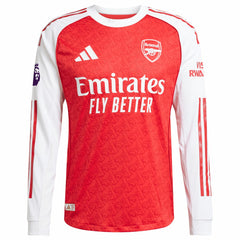 Arsenal 2025/26 Home Long Sleeve Custom Jersey