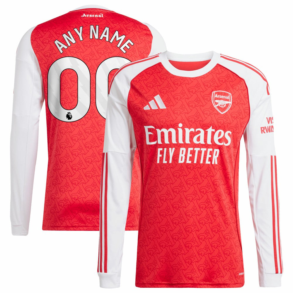 Arsenal 2025/26 Home Replica Long Sleeve Custom Jersey