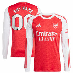 Arsenal 2025/26 Home Replica Long Sleeve Custom Jersey