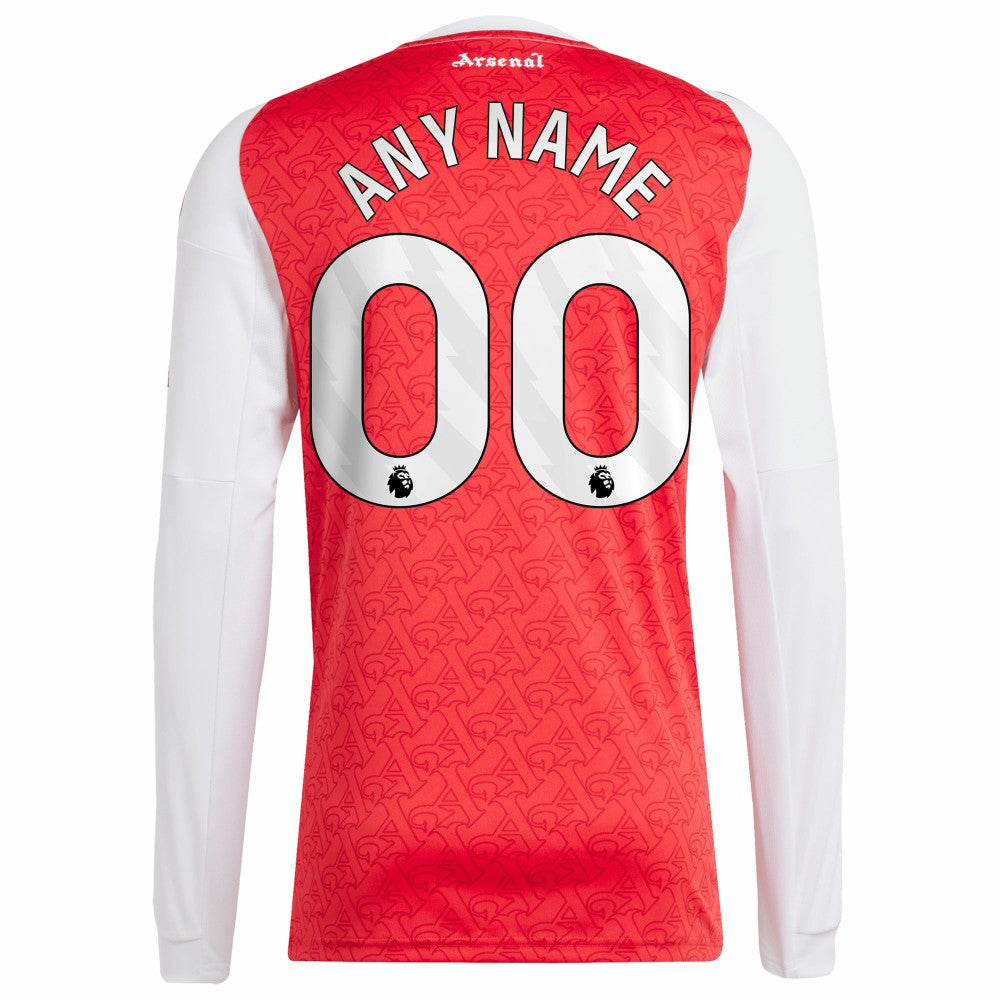 Arsenal 2025/26 Home Replica Long Sleeve Custom Jersey