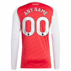 Arsenal 2025/26 Home Replica Long Sleeve Custom Jersey