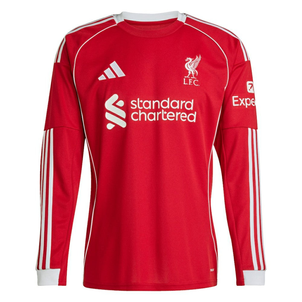 Liverpool 2025/26 Home Custom Replica Long Sleeve Jersey