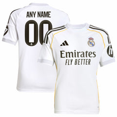 Real Madrid Youth 2025/26 Home Replica Custom Jersey