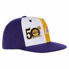 Mitchell & Ness Los Angeles Lakers Youth 50th Anniversary Duo Front Snapback Hat