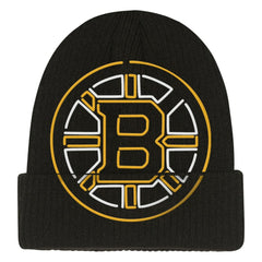 NHL Boston Bruins Mitchell & Ness Youth Neon Line Lights Cuffed Knit Hat