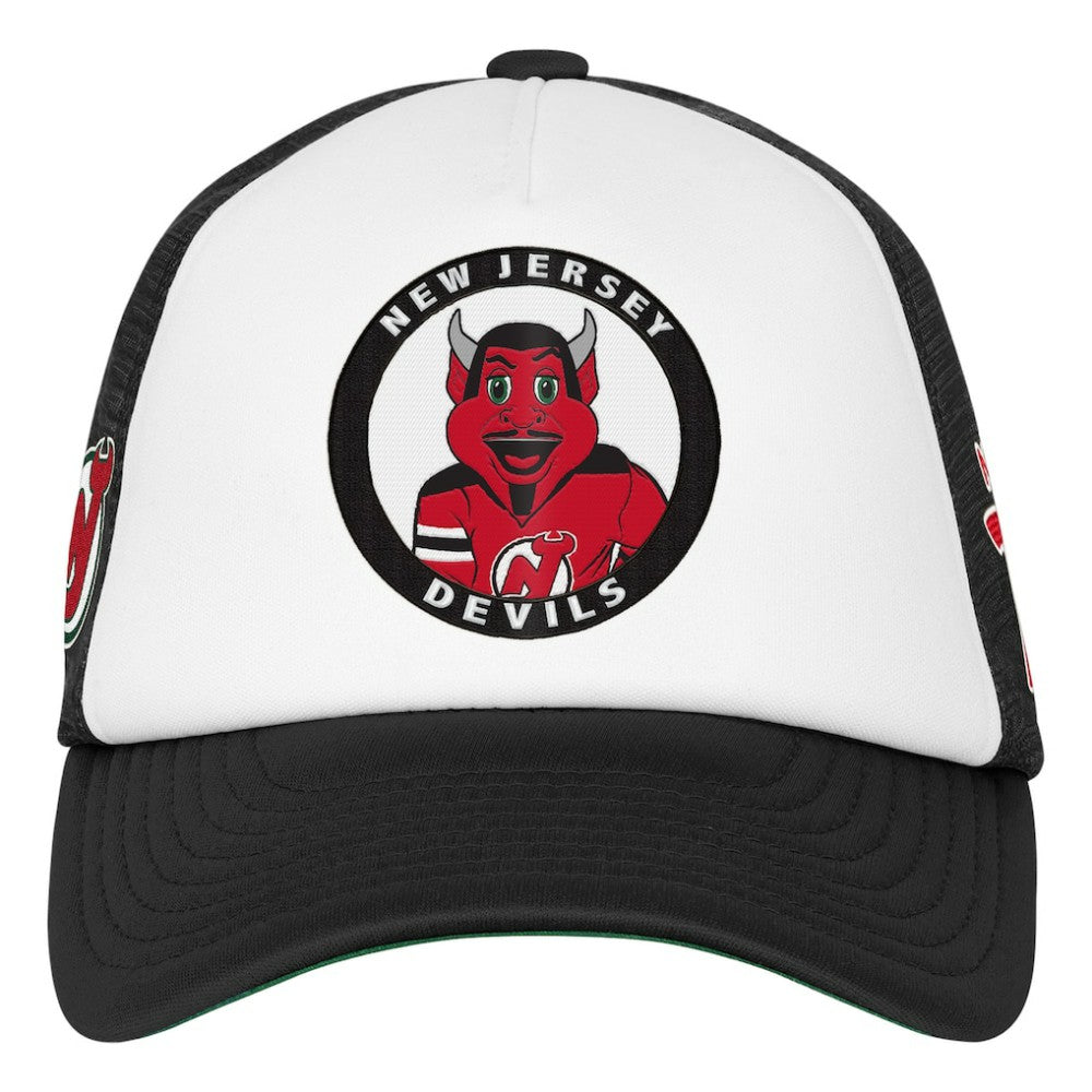 NHL New Jersey Devils Mitchell & Ness Youth Mascot Adjustable Trucker Hat