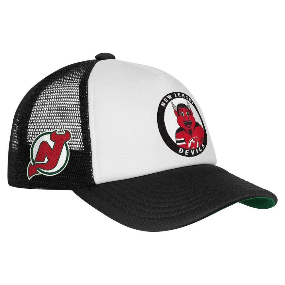 NHL New Jersey Devils Mitchell & Ness Youth Mascot Adjustable Trucker Hat