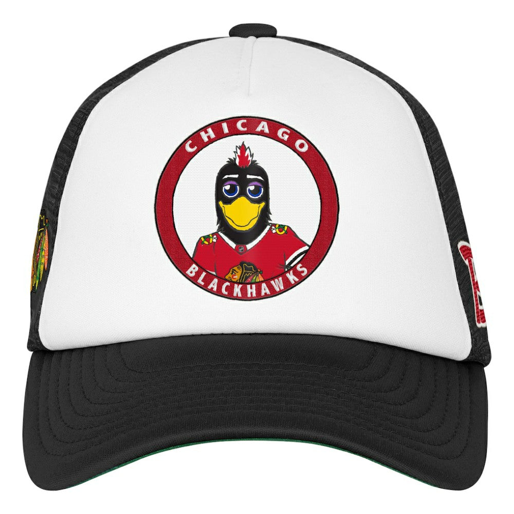 NHL Chicago Blackhawks Mitchell & Ness Youth Mascot Adjustable Trucker Hat