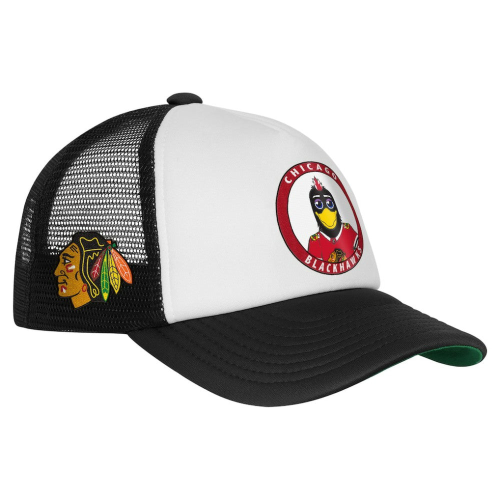 NHL Chicago Blackhawks Mitchell & Ness Youth Mascot Adjustable Trucker Hat