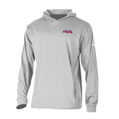 Gray Atlanta Braves Columbia Long Drive Pullover Hoodie