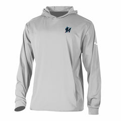 Gray Miami Marlins Columbia Long Drive Pullover Hoodie