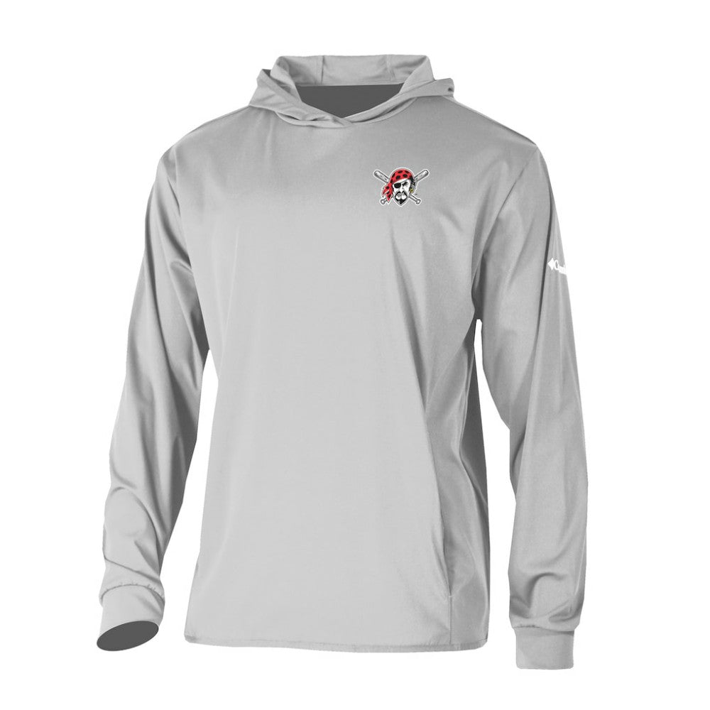 Gray Pittsburgh Pirates Columbia Long Drive Pullover Hoodie