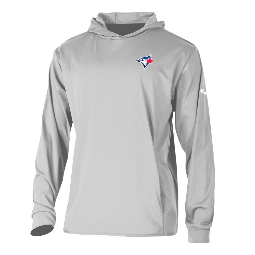 Gray Toronto Blue Jays Columbia Long Drive Pullover Hoodie