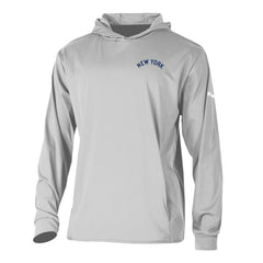Gray New York Yankees Columbia Long Drive Pullover Hoodie